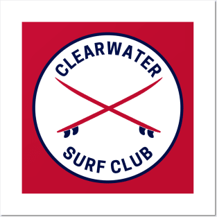 Vintage Clearwater Florida Surf Club Posters and Art